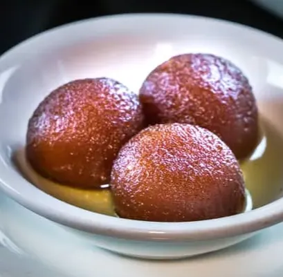 Gulab jamun Indian dessert at Southern Spices in Winnipeg